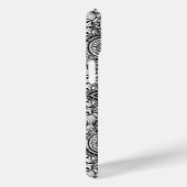 かわいい 黒 白 花 パイズリー Case-Mate iPhoneケース (裏面 / 右)