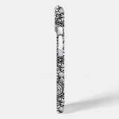 かわいい 黒 白 花 パイズリー Case-Mate iPhoneケース (裏面 / 左)