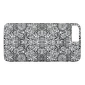かわいい 黒 白 花 パイズリー Case-Mate iPhoneケース (裏面(横))