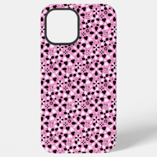 かわいい 黒 白 花 iPhone 12 PRO MAXケース