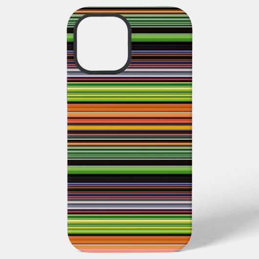 かわいい 黒 色とびしま模様 iPhoneケース (裏面)
