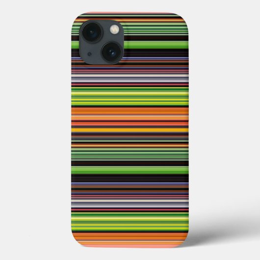 かわいい 黒 色彩 ストライプ Case-Mate iPhoneケース (裏面)