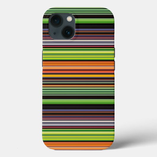 かわいい 黒 色彩 ストライプ Case-Mate iPhoneケース (裏面)