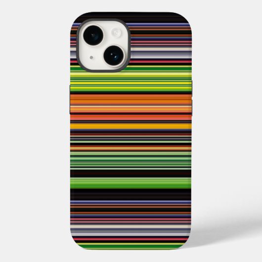かわいい 黒 色彩 ストライプ Case-Mate iPhoneケース (裏面)