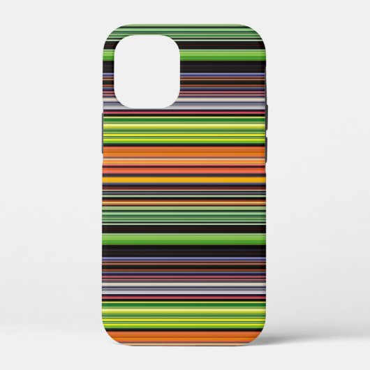 かわいい 黒 色彩 ストライプ Case-Mate iPhoneケース (裏面)