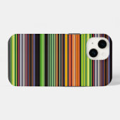 かわいい 黒 色彩 ストライプ iPhoneケース (裏面横)