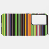 かわいい 黒 色彩 ストライプ SAMSUNG GALAXYケース (左側面)