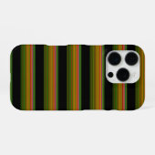 かわいい 黒 色柄 ストライプ iPhoneケース (裏面横)