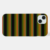 かわいい 黒 色柄 ストライプ iPhoneケース (裏面横)