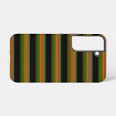 かわいい 黒 色柄 ストライプ SAMSUNG GALAXYケース (裏面横)