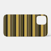 かわいい 黒 金 ストライプ Case-Mate iPhoneケース (裏面 (横))