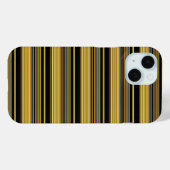かわいい 黒 金 ストライプ Case-Mate iPhoneケース (裏面 (横))