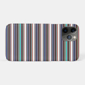 かわいい 黒 青 ストライプ Case-Mate iPhoneケース (裏面(横))
