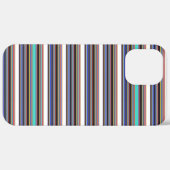 かわいい 黒 青 ストライプ Case-Mate iPhoneケース (裏面 / 右)