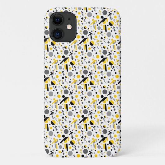 かわいい 黒 黄色 サッカー シルエット デザイン Case-Mate iPhoneケース (裏面)