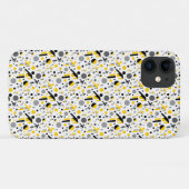 かわいい 黒 黄色 サッカー シルエット デザイン Case-Mate iPhoneケース (裏面(横))