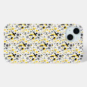 かわいい 黒 黄色 サッカー シルエット デザイン Case-Mate iPhoneケース (裏面 (横))
