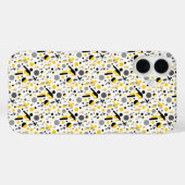 かわいい 黒 黄色 サッカー シルエット デザイン Case-Mate iPhoneケース (裏面 (横))