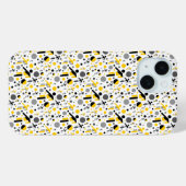 かわいい 黒 黄色 サッカー シルエット デザイン Case-Mate iPhoneケース (裏面 (横))