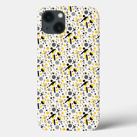 かわいい 黒 黄色 サッカー シルエット デザイン Case-Mate iPhoneケース (裏面)