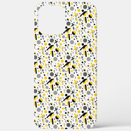 かわいい 黒 黄色 サッカー シルエット デザイン Case-Mate iPhoneケース (裏面)