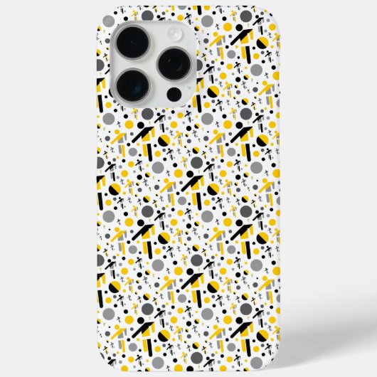 かわいい 黒 黄色 サッカー シルエット デザイン Case-Mate iPhoneケース (裏面)