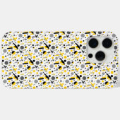 かわいい 黒 黄色 サッカー シルエット デザイン Case-Mate iPhoneケース (裏面 (横))