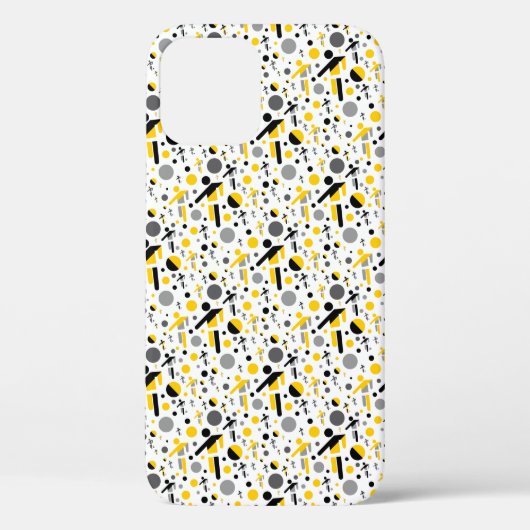 かわいい 黒 黄色 サッカー シルエット デザイン Case-Mate iPhoneケース (裏面)