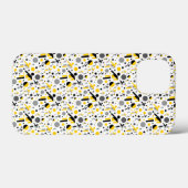 かわいい 黒 黄色 サッカー シルエット デザイン Case-Mate iPhoneケース (裏面 (横))
