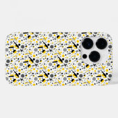 かわいい 黒 黄色 サッカー シルエット デザイン Case-Mate iPhoneケース (裏面 (横))