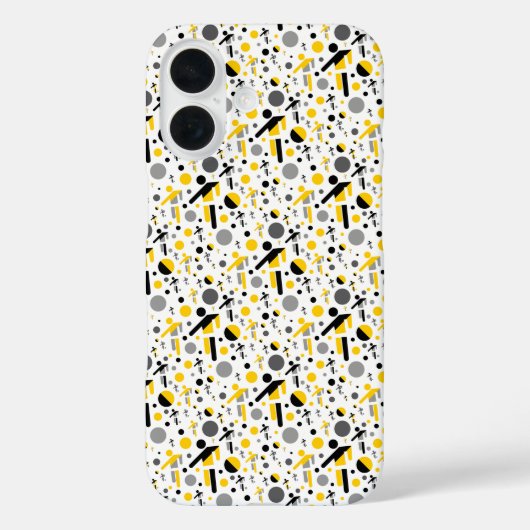 かわいい 黒 黄色 サッカー シルエット デザイン Case-Mate iPhoneケース (裏面)