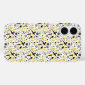 かわいい 黒 黄色 サッカー シルエット デザイン Case-Mate iPhoneケース (裏面 (横))