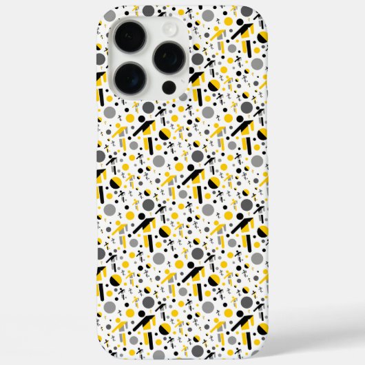 かわいい 黒 黄色 サッカー シルエット デザイン Case-Mate iPhoneケース (裏面)