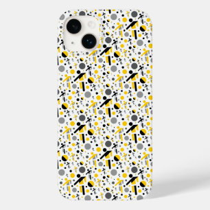 かわいい 黒 黄色 サッカー シルエット デザイン Case-Mate iPhone 14 PLUSケース