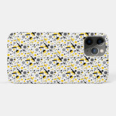 かわいい 黒 黄色 サッカー シルエット デザイン Case-Mate iPhoneケース (裏面(横))