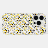 かわいい 黒 黄色 サッカー シルエット デザイン Case-Mate iPhoneケース (裏面 (横))
