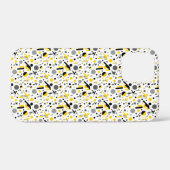 かわいい 黒 黄色 サッカー シルエット デザイン Case-Mate iPhoneケース (裏面 (横))