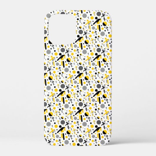 かわいい 黒 黄色 サッカー シルエット デザイン Case-Mate iPhoneケース (裏面)