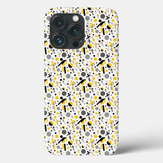 かわいい 黒 黄色 サッカー シルエット デザイン Case-Mate iPhoneケース (裏面)