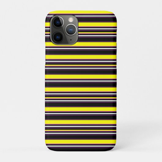 かわいい 黒 黄色 ストライプ Case-Mate iPhoneケース (裏)