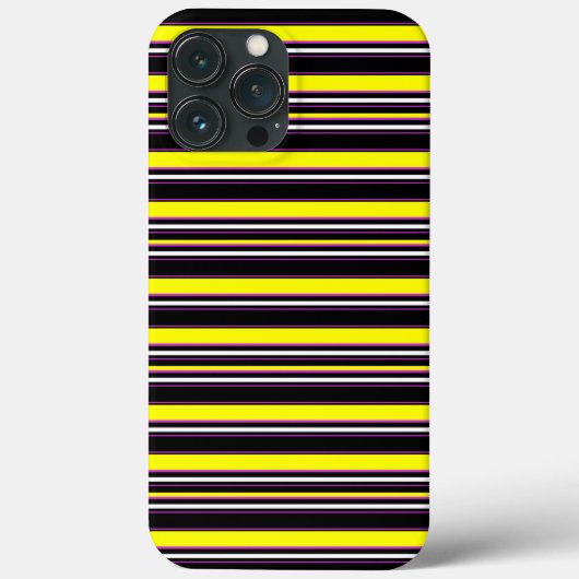 かわいい 黒 黄色 ストライプ Case-Mate iPhoneケース (裏面)