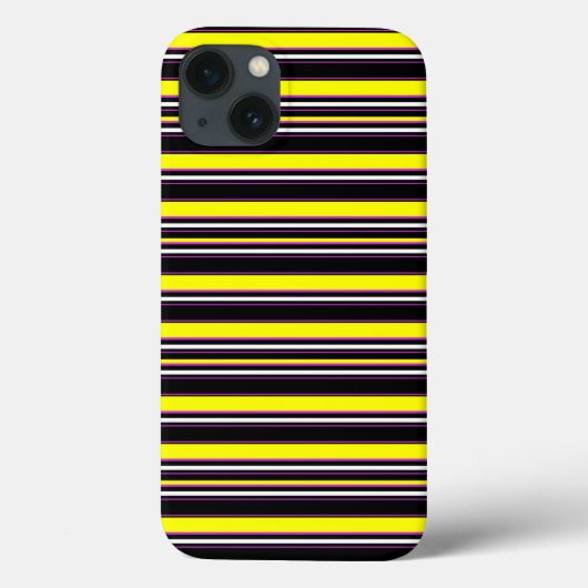 かわいい 黒 黄色 ストライプ Case-Mate iPhoneケース (裏面)