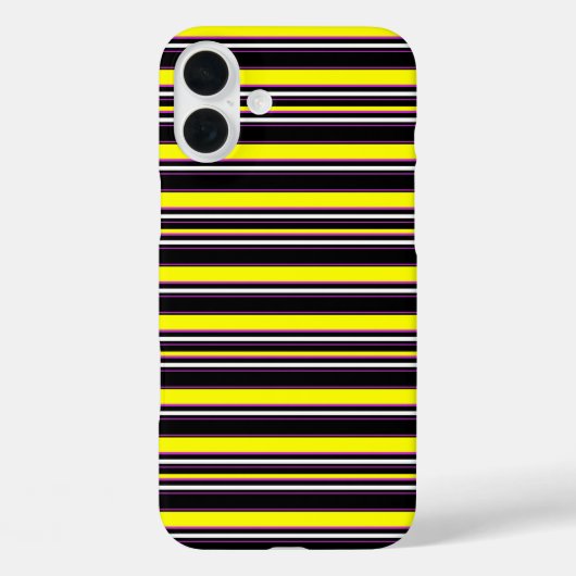 かわいい 黒 黄色 ストライプ Case-Mate iPhoneケース (裏面)