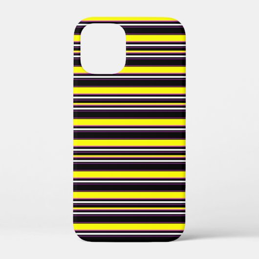 かわいい 黒 黄色 ストライプ Case-Mate iPhoneケース (裏面)