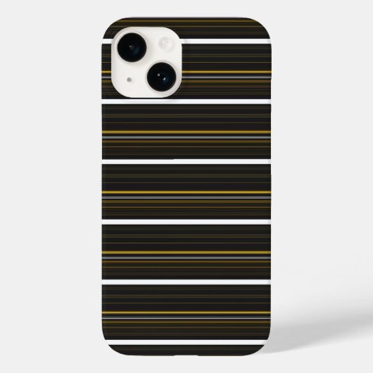 かわいい 黒 黄色 ストライプ Case-Mate iPhone カバー (裏面)