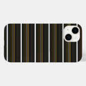 かわいい 黒 黄色 ストライプ Case-Mate iPhone カバー (裏面 (横))