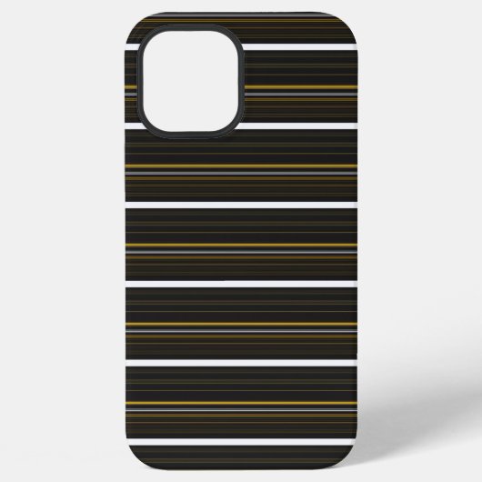 かわいい 黒 黄色 ストライプ  iPhoneケース (裏面)