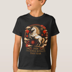 かわいい 2026 馬 ロイヤルティ ゾディアック レディ ラッキー 馬術 Tシャツ