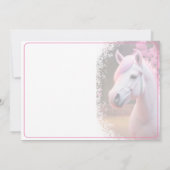 かわいい 3D スピリット ポニー 12歳 誕生日 招待状 (裏面)