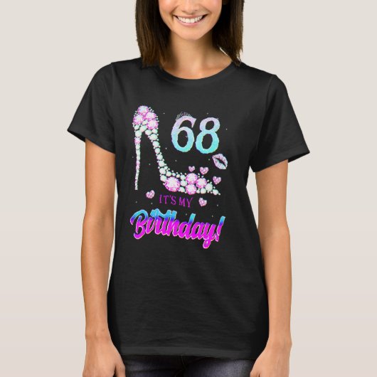 かわいい 68歳 私の68歳の誕生日パーティー Tシャツ (正面)